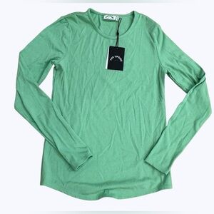 NEW Anthropologie M The Upside SOLSTICE GISELLE TOP Mint Green NWT L/S